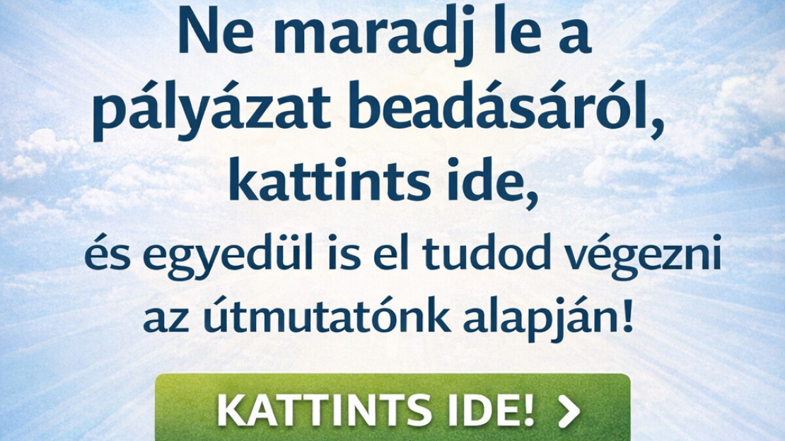 Így tudod beadni a pályázatod! Segítünk!