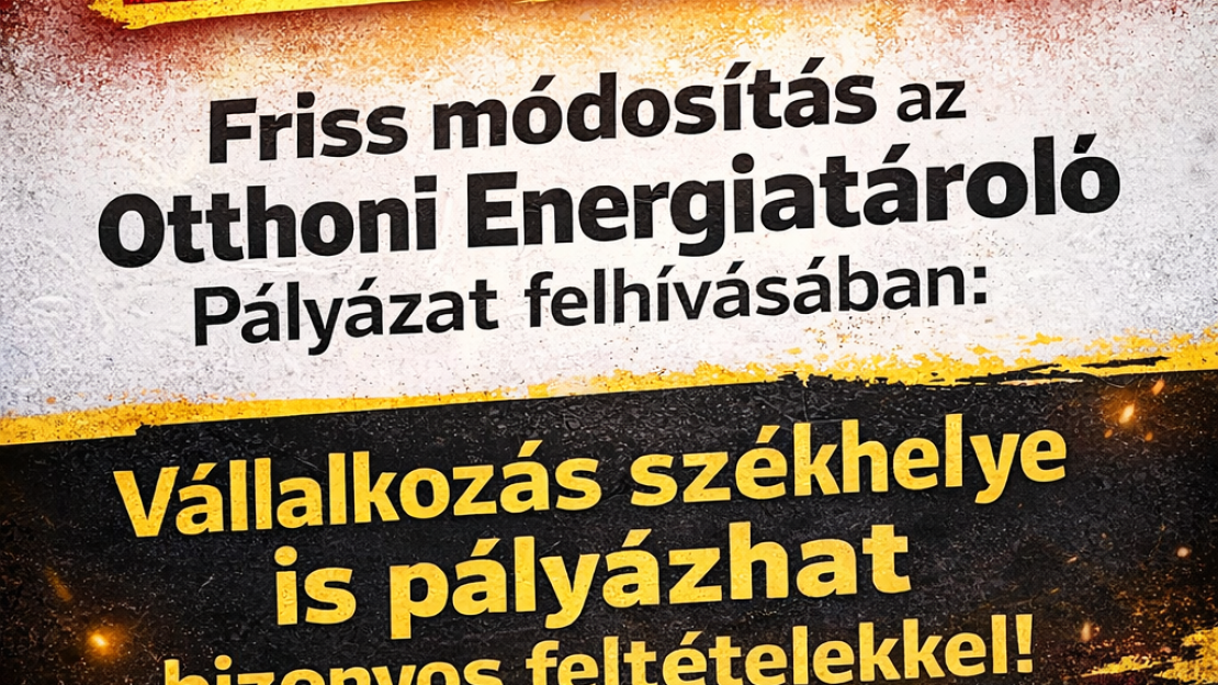 Módosult a Pályázati felhívás!