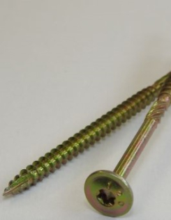 Faszerkezetépítő csavar, laposfejű, sárgahorganyzott 6x80/50